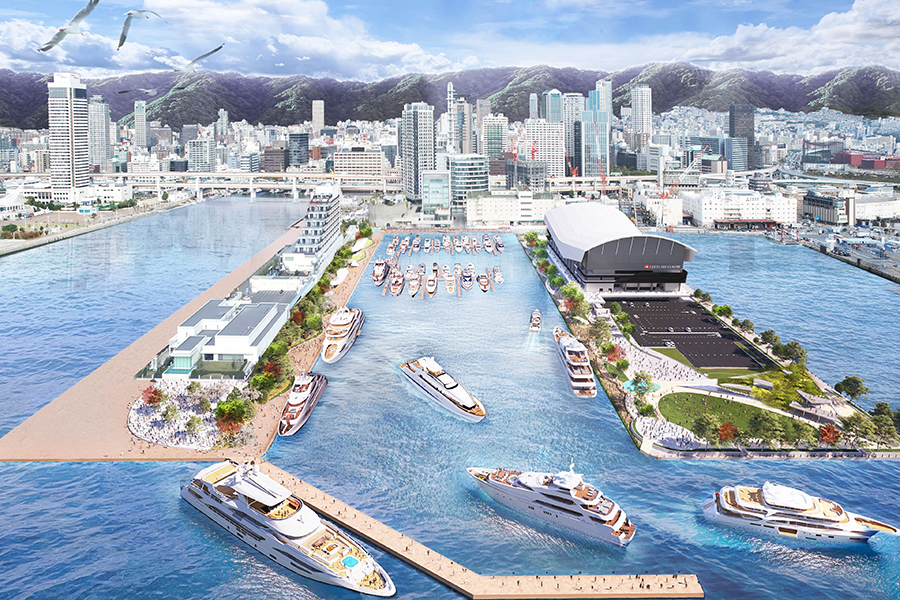 スーパーヨットのマリーナイメージ