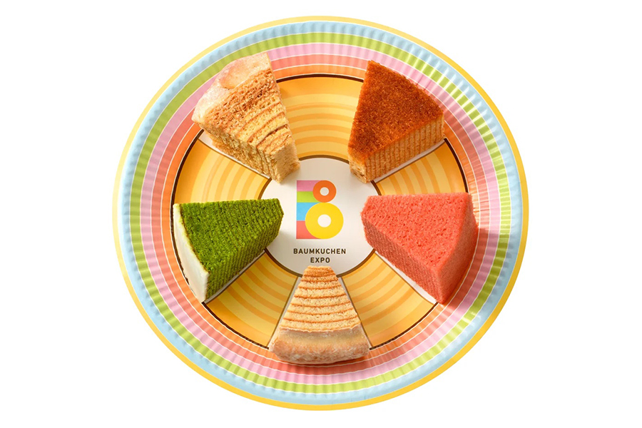 「バウムクーヘンBAR47」では、好きなバウムクーヘン5種(1皿550円)が購入できる