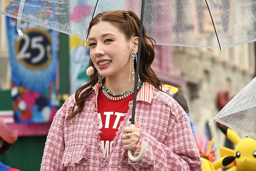 USJの開業25周年を記念した期間限定イベントに登場した仲里依紗(3月3日・Lmaga.jp撮影)