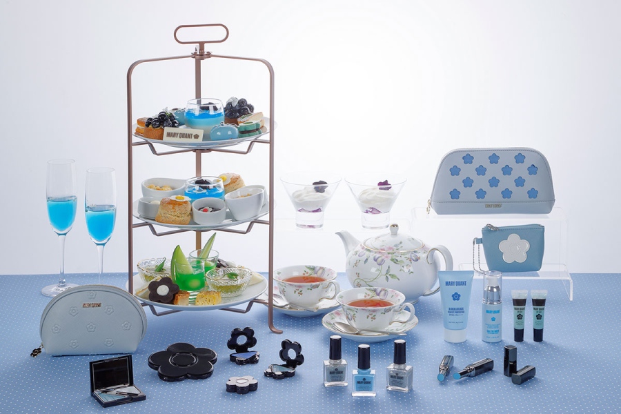 「大阪マリオット都ホテル」(大阪市阿倍野区)で5月1日〜6月30日に開催する「マリークワント」とのコラボアフタヌーンティー『Sky Bloom Afternoon Tea』