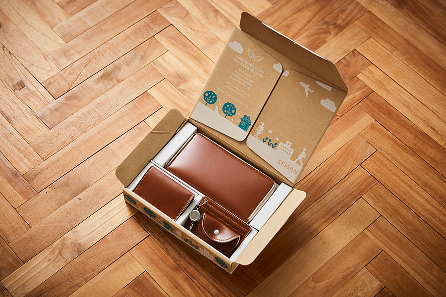 セイバン「天使のはねランドセルリメイク」4点セットの梱包イメージ