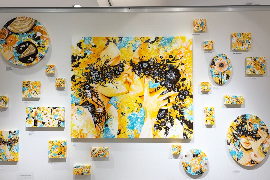 「大丸梅田店」7階「ART GALLERY UMEDA」で開催中のsilsil個展「Ever Becoming」(Lmaga.jp撮影)