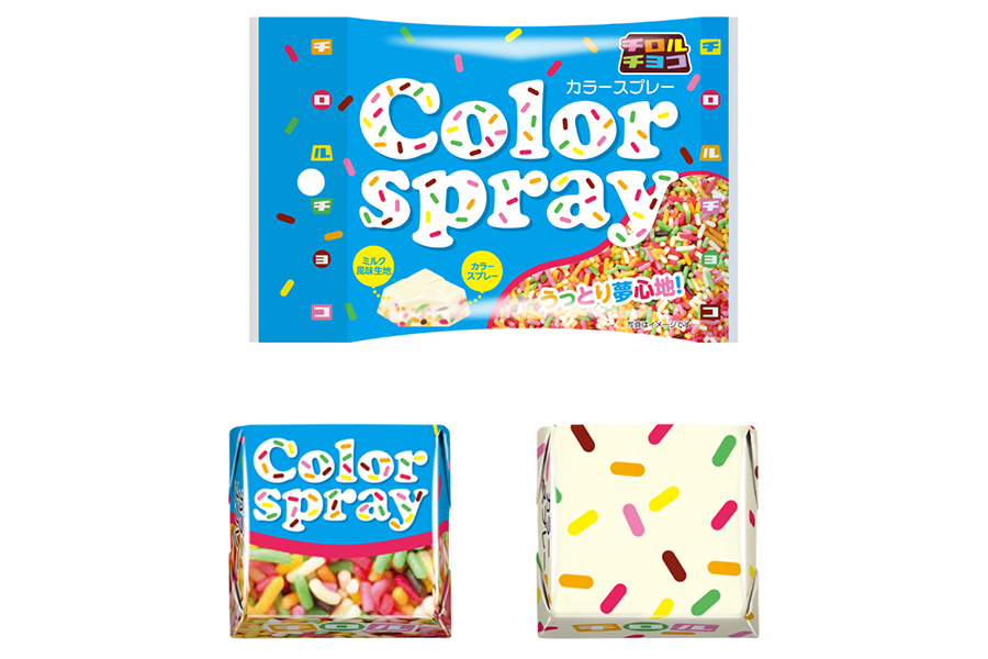 チロルチョコの「カラースプレー」1袋5個入り140円(税込参考価格・提供)