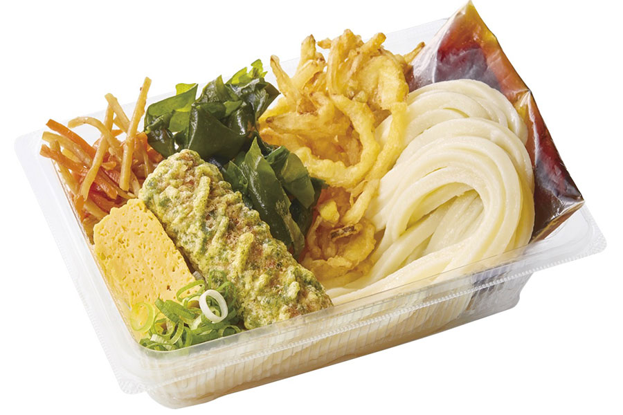 丸亀製麺テイクアウト専用メニュー「2種の天ぷらとおかずの定番うどん弁当」