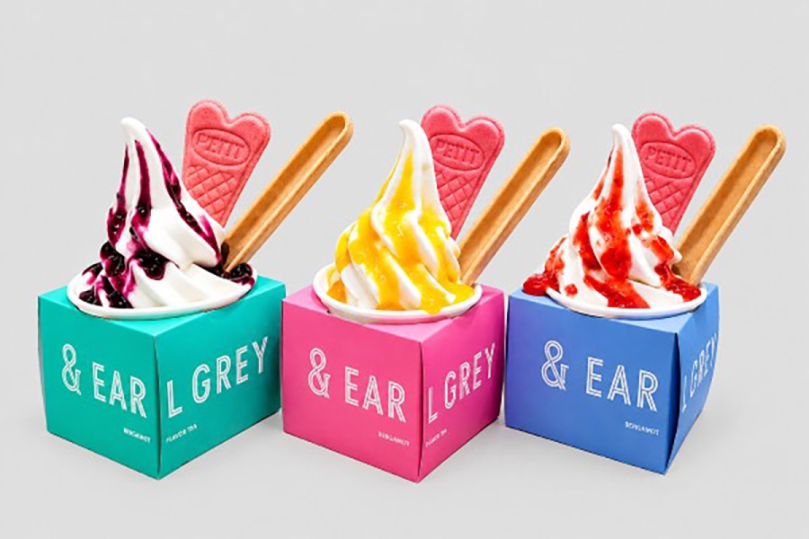 「&アールグレイ」の新作「フローズンヨーグルトソフト&かわいいトッピング」(681円、カップのみ)は7月1日より登場