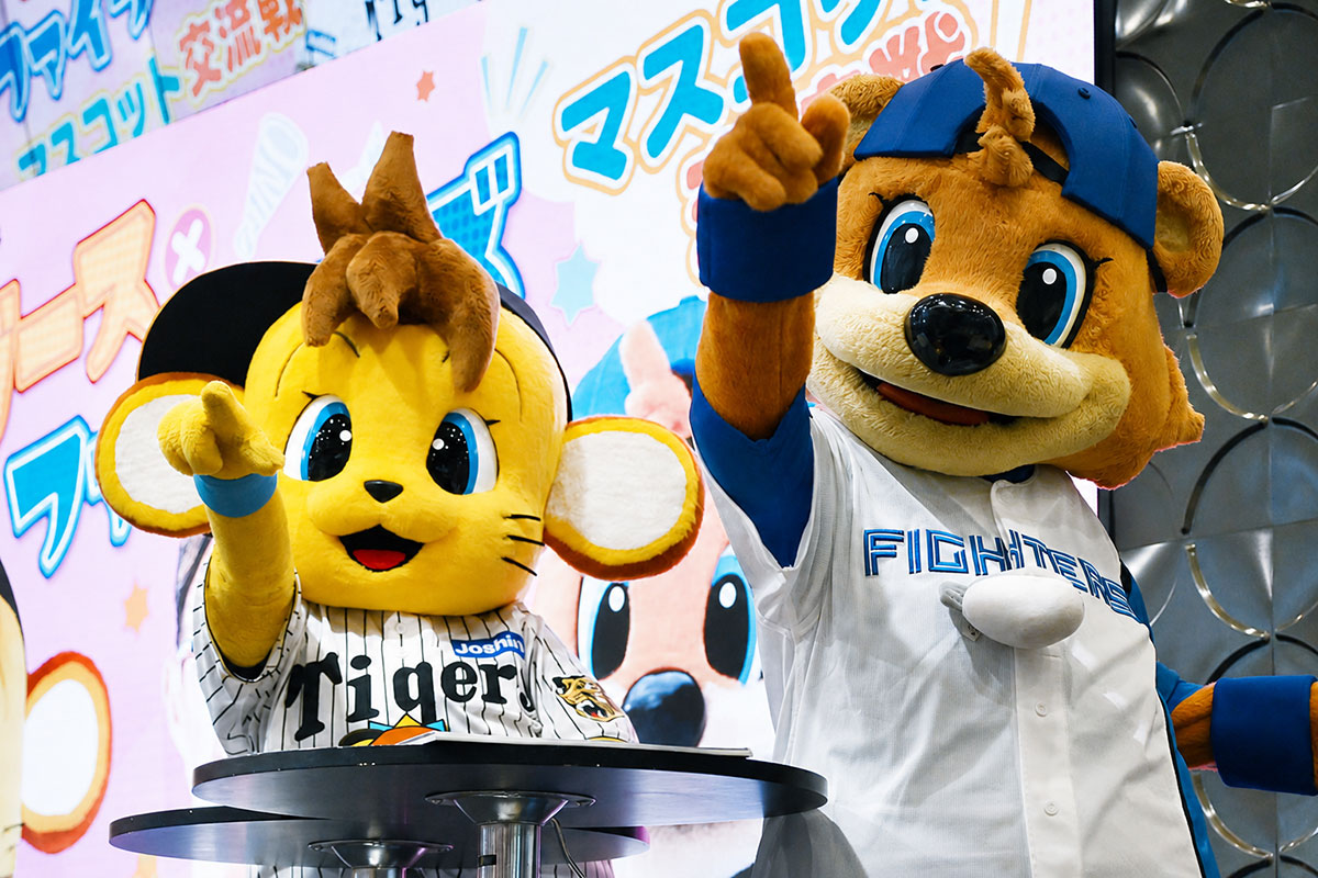 コラッキーとカビーが大阪で激レア共演、人気ぶりに今成亮太氏も嫉妬
