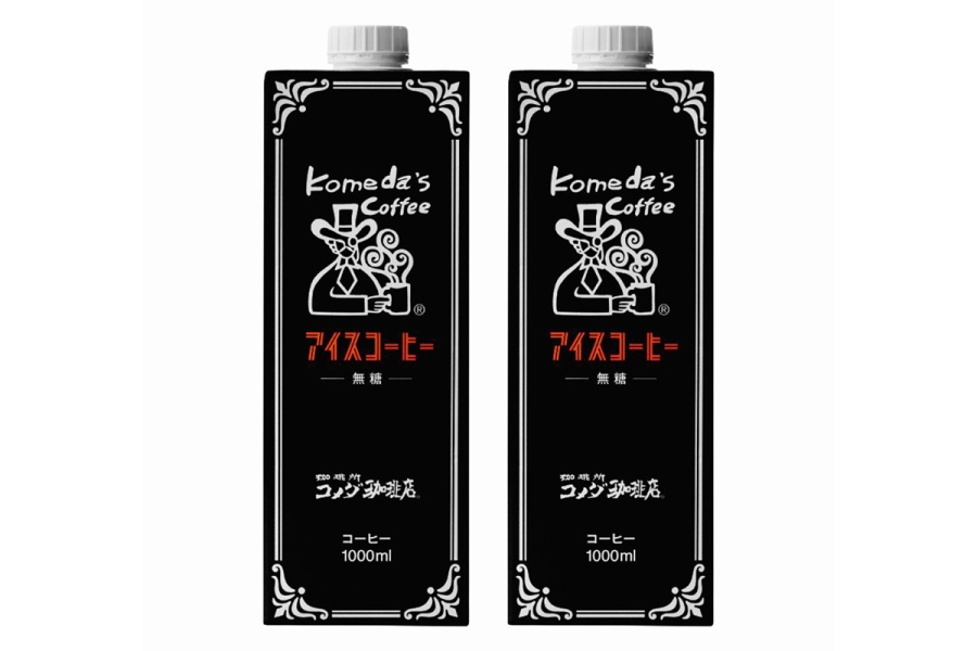 「コメダ珈琲店 2026年 サマーバッグ」に入っているアイスコーヒー2本
