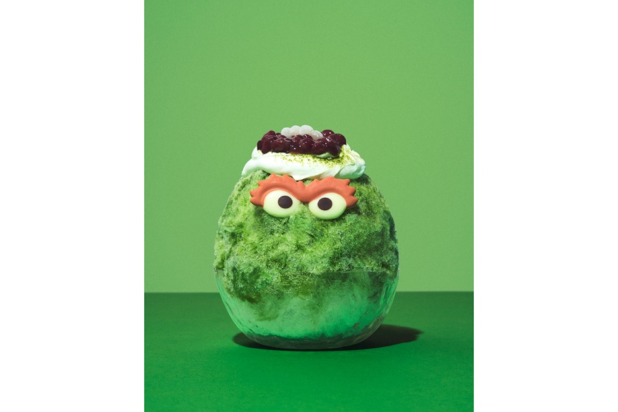 「SESAME STREET MARKET(セサミストリートマーケット)」で販売されるオスカー(抹茶&ミルク1480円)。6月25日~7月22日まで