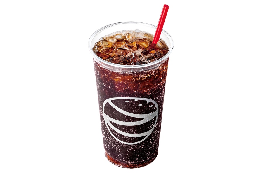 「ゼッテリア」で7月15日〜発売される大容量サイズのドリンク(ペプシコーラ550円、セットは+200円)