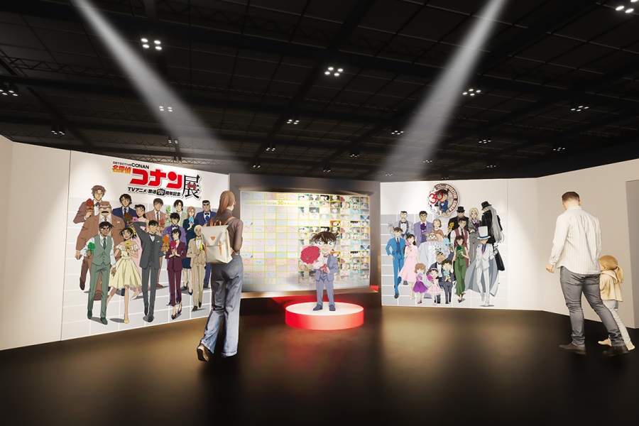 『放送30周年記念 TVアニメ「名探偵コナン」展』エントランスのイメージ(C)青山剛昌/小学館・読売テレビ・TMS 1996