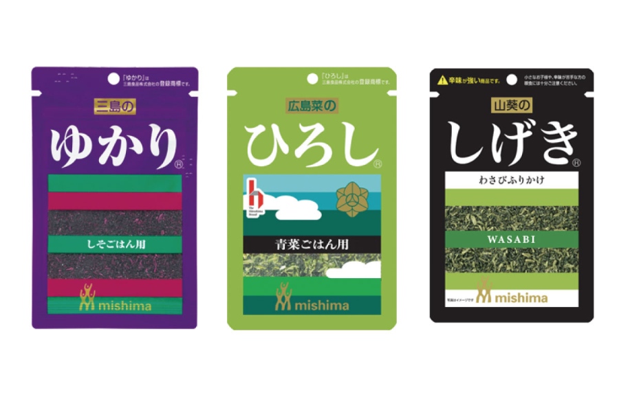 「エースコック×三島食品」カップ焼そばシリーズで使われた「ゆかり」「ひろし」「しげき」