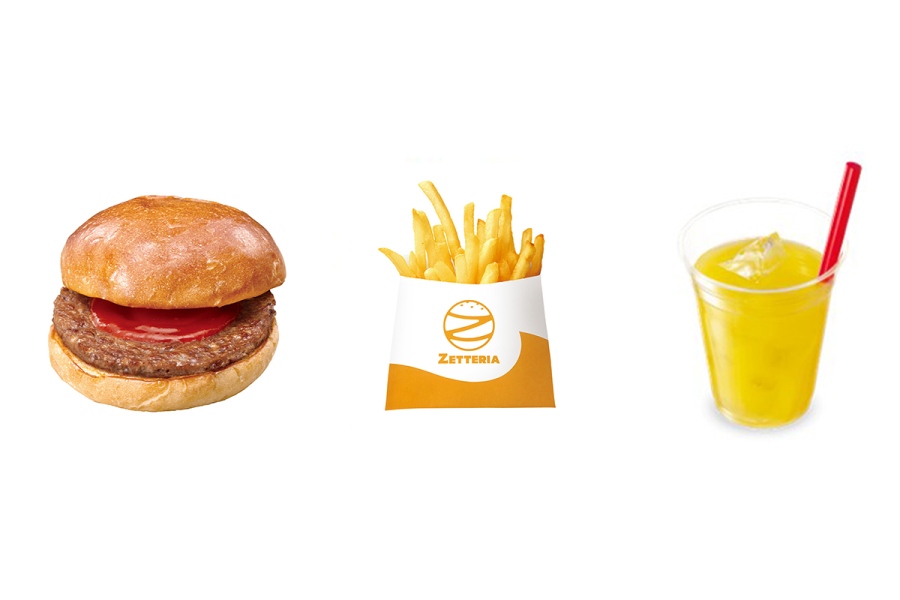 「ゼッテリア」のわくわくハンバーガーセット(590円)