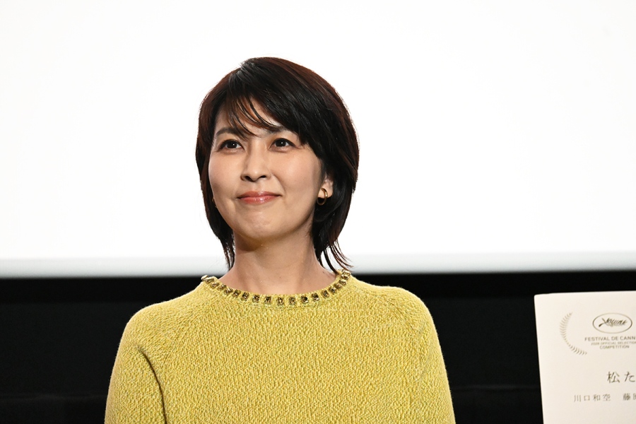 matsutakako2026_0918_7 | Lmaga.jp 舞台挨拶に登場した松たか子(9月18日・なんばパークスシネマ/Lmaga.jp撮影)