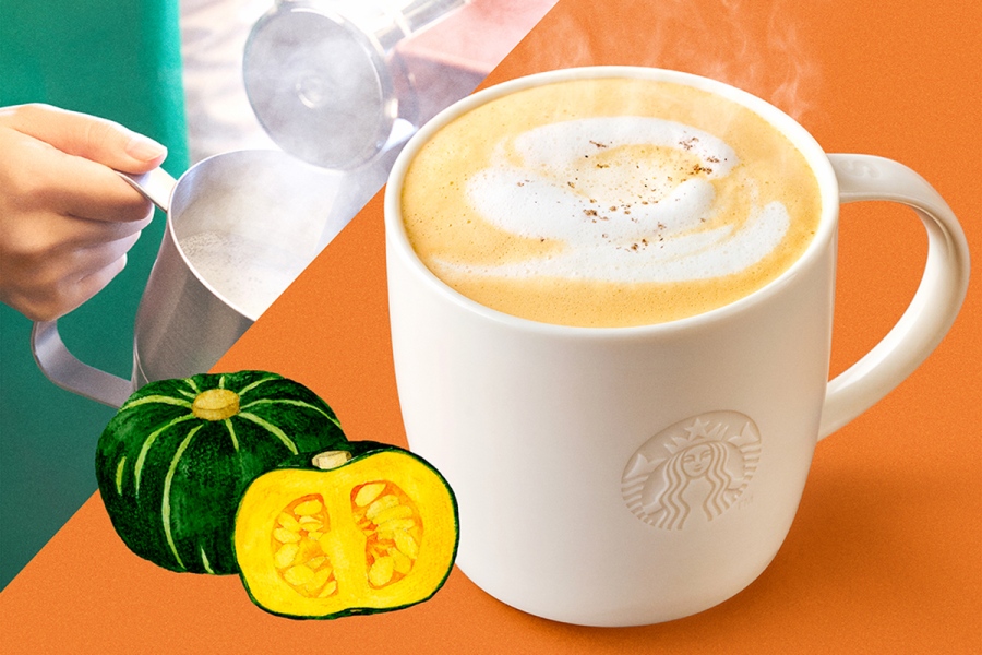 sutabasoup2026_0928_1 | Lmaga.jp 「スターバックス コーヒー」より9月30日から販売の「パンプキン スープチー」(店内利用Short500円、Tall540円、持ち帰りShort491円、Tall530円)