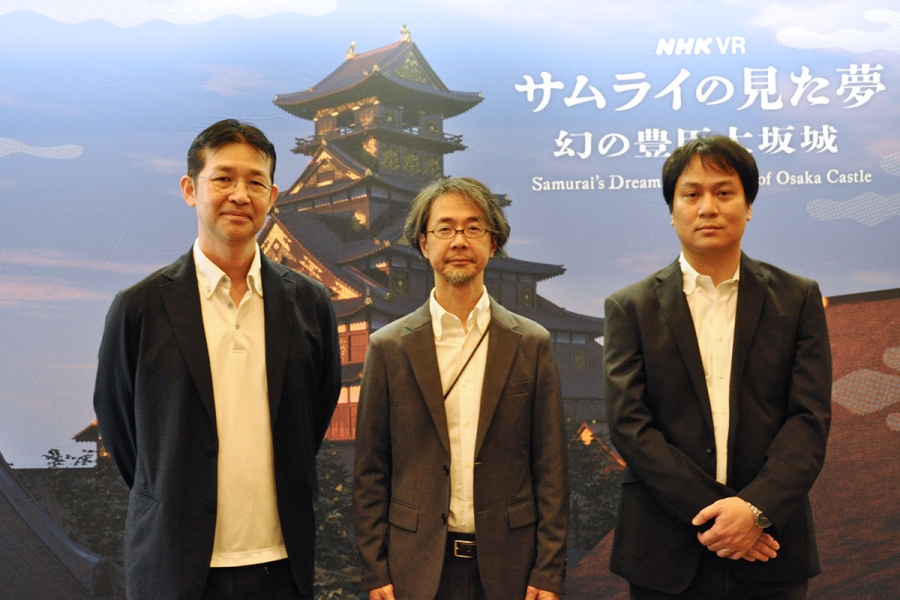 nhkvr_osakajo14 | Lmaga.jp NHKVR『サムライの見た夢~幻の豊臣大坂城~』記者会見の様子(10月7日/NHK大阪放送局)