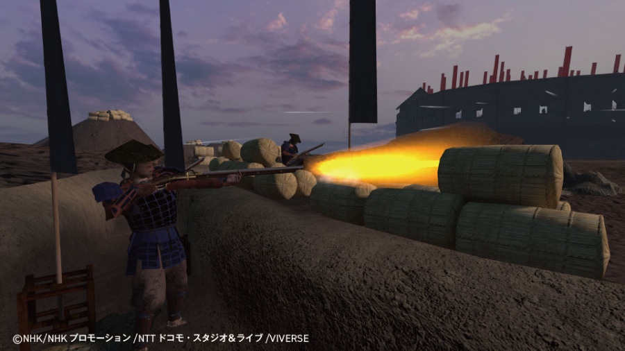 nhkvr_osakajo2 | Lmaga.jp NHKVR『サムライの見た夢~幻の豊臣大坂城~』のVR体験イメージ。大阪会場から登場、大坂の陣「真田丸」での攻防