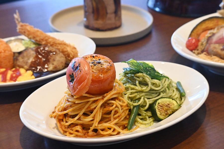 nintendo_superfamilyrestaurant23 | Lmaga.jp 「赤と緑の合い盛りパスタ」(2600円・税別)