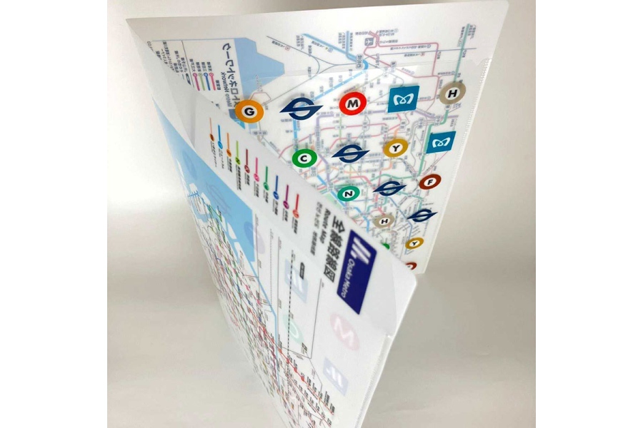 osakametro_nipponbashi_kyobashi_file4 | Lmaga.jp 東京メトロ×Osaka Metro コラボ 路線図クリアファイル(Wポケット)650円