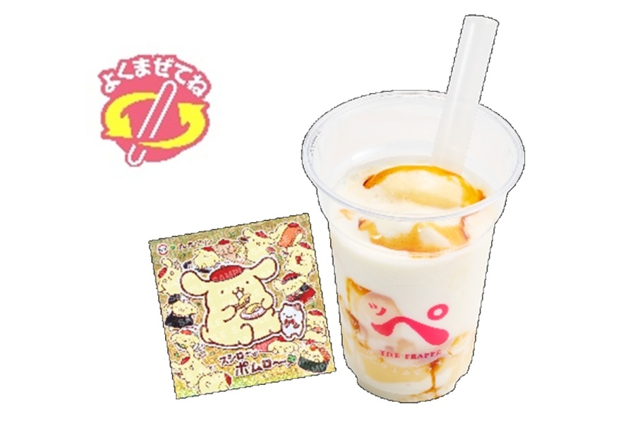 pomupomupudding_sushiro_7th_october11 | Lmaga.jp 「ポムポムプリン コラボキラキラステッカー付き まぜまぜ!プリンッペ」430円~