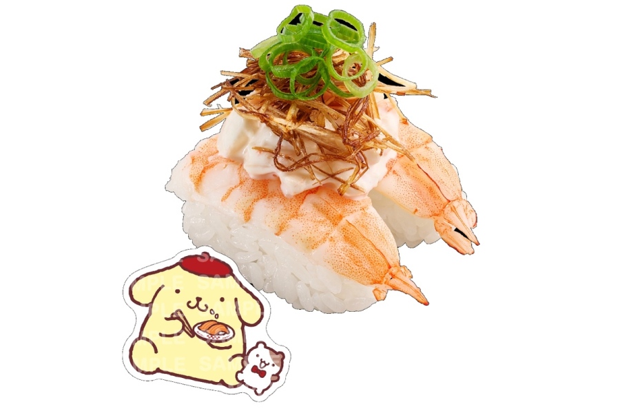 pomupomupudding_sushiro_7th_october2 | Lmaga.jp 「第1弾 ポムポムプリン コラボピック付き エビエビサラダ」280円〜