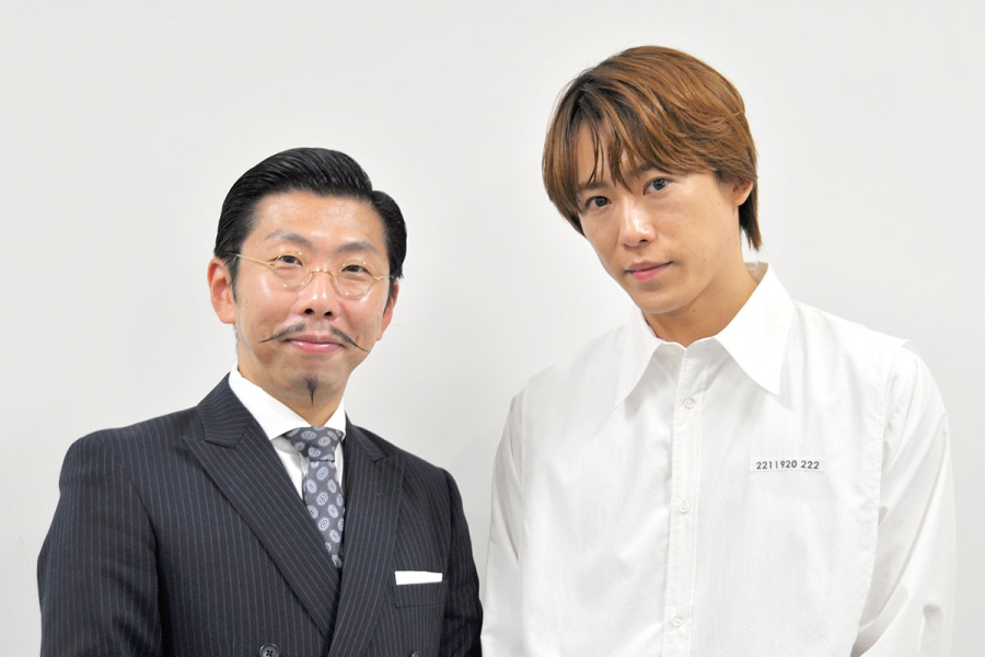 soiree1009_2 | Lmaga.jp 舞台『メイユール・ソワレ~最高の夜公演~』の会見にて、越岡裕貴、ROB主宰で作・演出の村角太洋(10月9日・大阪市内)
