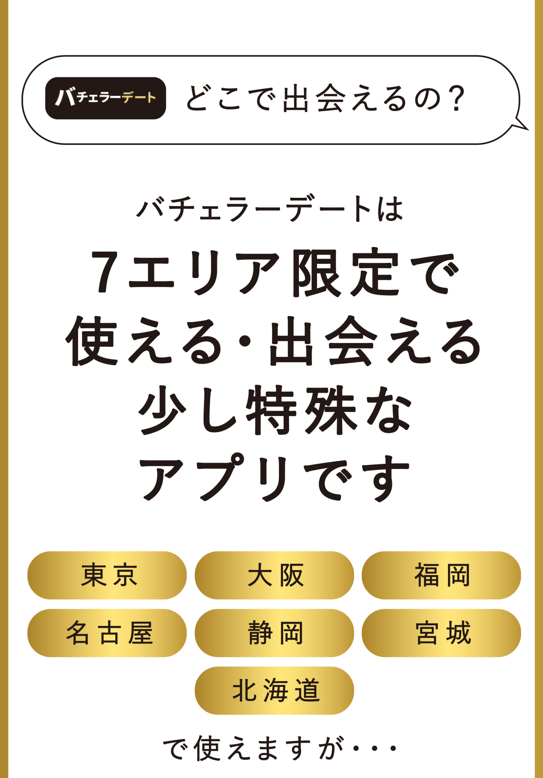 バチェラーデート 利用エリア