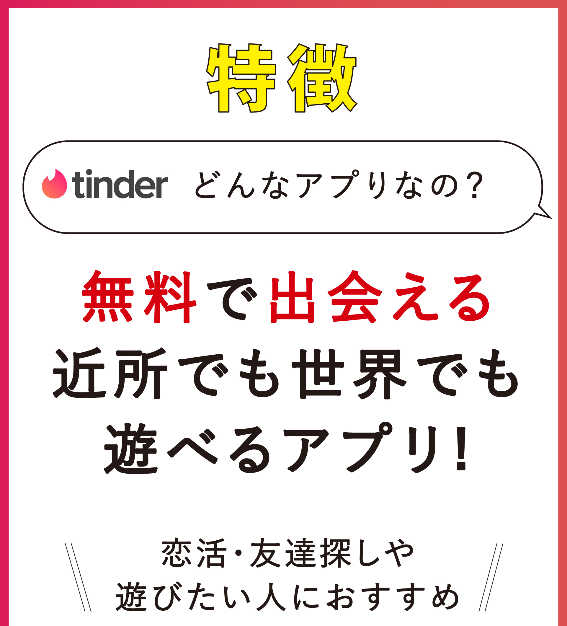 Tinder（ティンダー）はやばい？使い方から料金・課金の方法｜口コミ評判も全て教えます